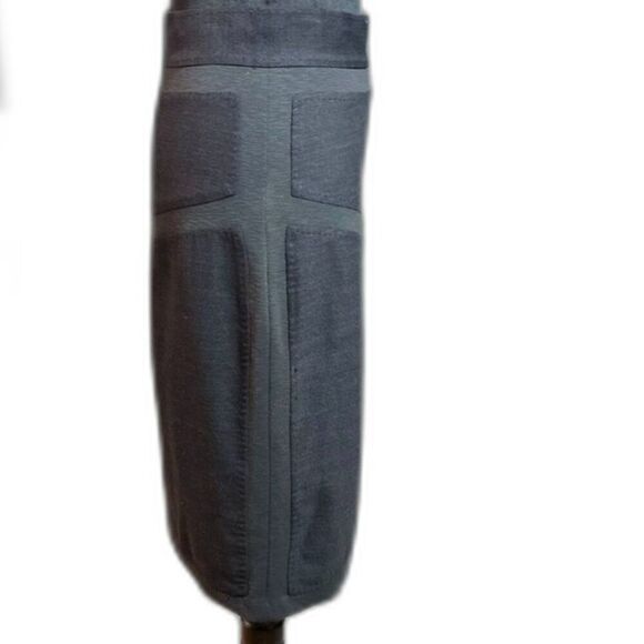 DIANE VON FURSTENBERG Women's Geometric Detail 100% Wool Pencil Skirt Size 8 - Picture 3 of 8